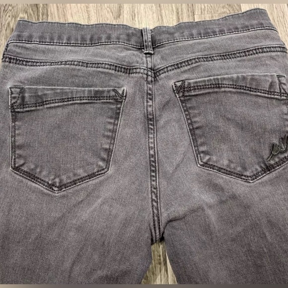 Express Womens Size 8 Regular Skinny Mid Rise Grey Denim Jeans Leggings - Picture 3 of 13